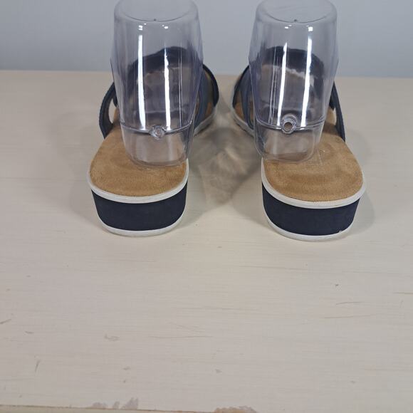 Chaps Women's Olessia Blue Faux Suede Wedge Sandals Slip-On Size 9 - Picture 7 of 8